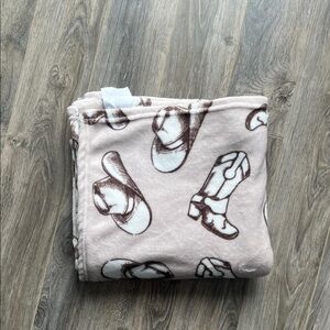 Cowboy Boot Print Blanket